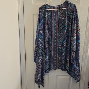 Catherines Multicolor Patterned Kimono